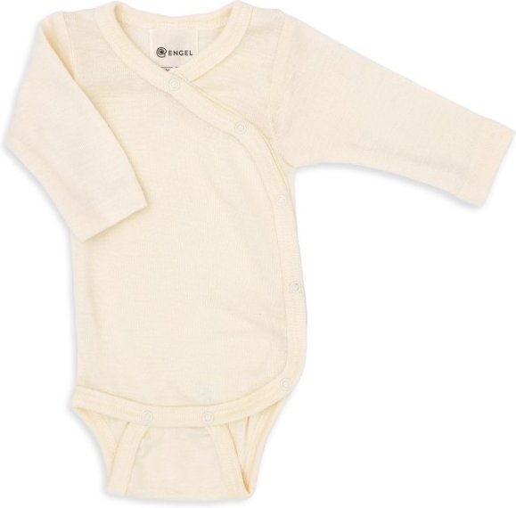 Engel - Kid's Wickelbody L/S mit Druckknöpfen an der Seite - Body Gr 44 weiß