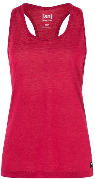 super.natural - Women's Loose Tanktop - Merinoshirt Gr XS rot/rosa
