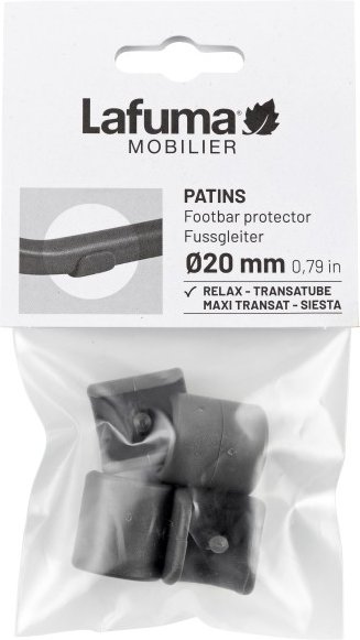 Lafuma Mobilier - Caps for Relax / Transats / Siesta - Campingmöbel-Zubehör Gr 4 x Ø 20 mm grau
