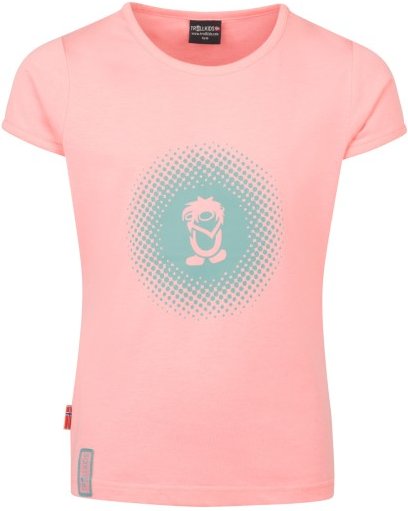 Trollkids - Girls Logo T - T-Shirt Gr 92 rosa/ aqua haze