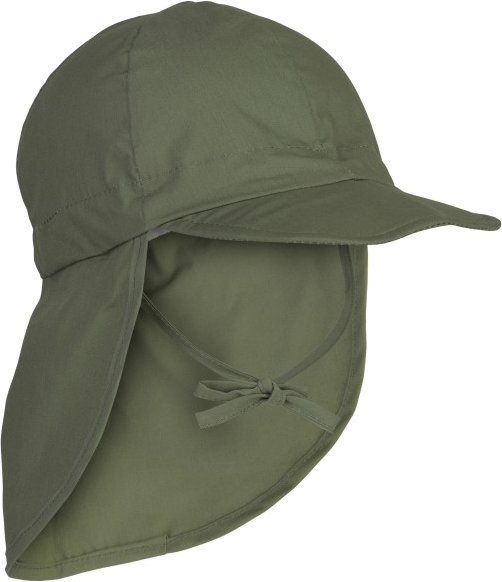 Thumbnail - Mikk-Line - Kid's Summercap Long Neck Solid - Cap Gr 47 cm - 12-18 Months oliv