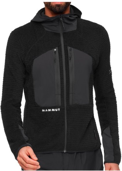 Mammut - Eiger Nordwand Pro Midlayer Air Hooded Jacket - Fleecejacke Gr S schwarz