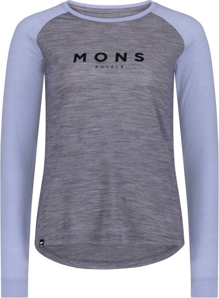 Mons Royale - Women's Icon Merino Raglan L/S - Merinoshirt Gr L grau