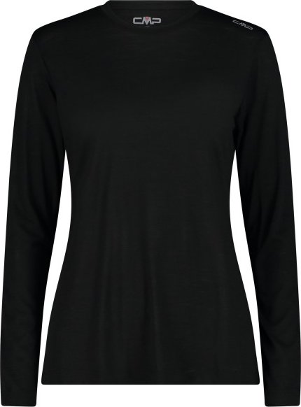 CMP - Women's T-Shirt 34N0886 - Merinoshirt Gr 42 schwarz