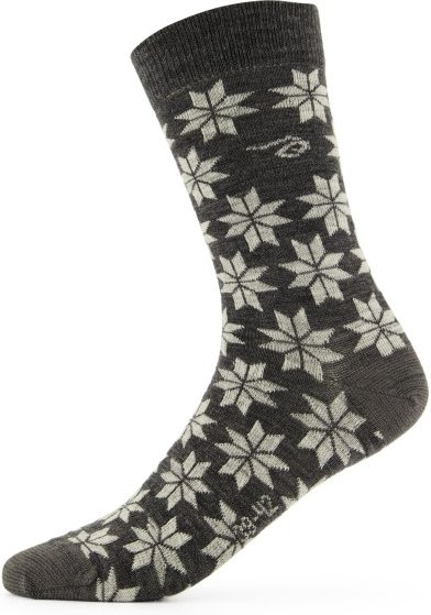 Thumbnail - Ivanhoe of Sweden - Women's Wool Sock Snowflake - Merinosocken Gr 39-42 grau