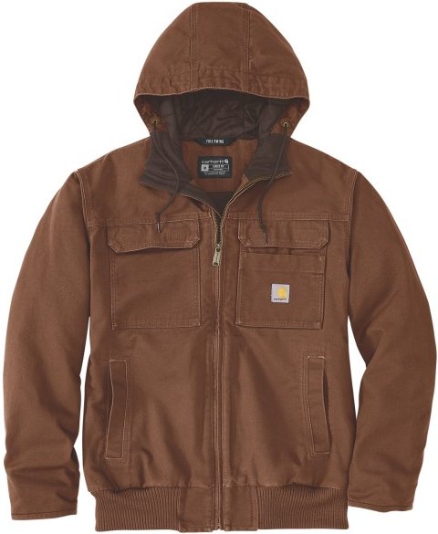 Thumbnail - Carhartt - Washed Duck Insulated Active Jacket - Freizeitjacke Gr S braun