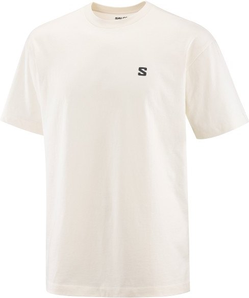 Salomon - Round Logo Graph - T-Shirt Gr S weiß