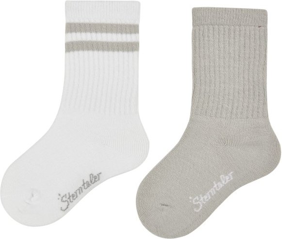 Thumbnail - Sterntaler - Kid's Socken DP Coolmax Rippe - Multifunktionssocken Gr 19-22 grau/weiß