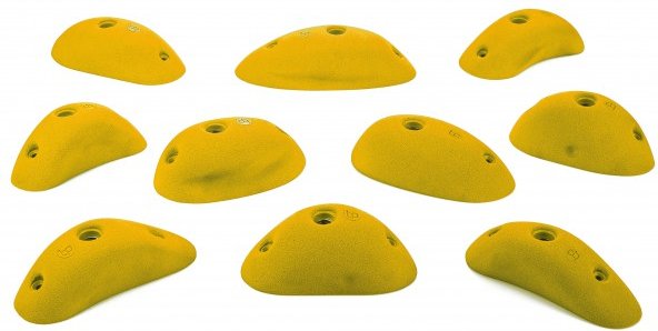 blue pill - Pinches - Klettergriffe Gr M/L gelb