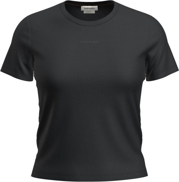 Icebreaker - Women's Merino 200 Tech Lite S/S Crop Slim Tee - Merinoshirt Gr L schwarz