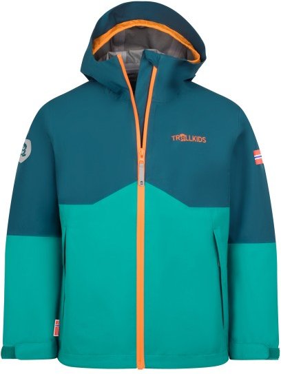 Trollkids - Kid's Gjende Jacket - Regenjacke Gr 164 türkis