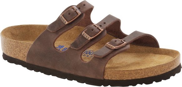 Birkenstock - Women's Florida Soft Footbed Leather Oiled - Sandalen Gr 42 - Regular braun