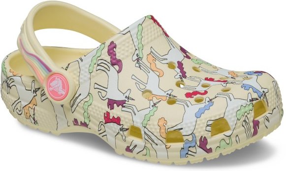Crocs - Kid's Classic Unicorn Graphic Clog - Sandalen Gr 23/24 beige