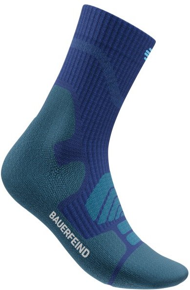 Thumbnail - Bauerfeind Sports - Outdoor Merino Mid Cut Socks - Wandersocken Gr 46-49 blau