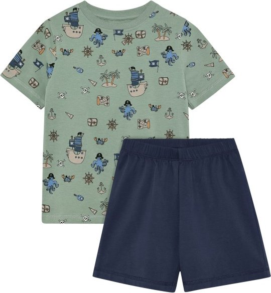 Minymo - Kid's Nightset S/S AOP 134261 - Alltagsunterwäsche Gr 98 blau