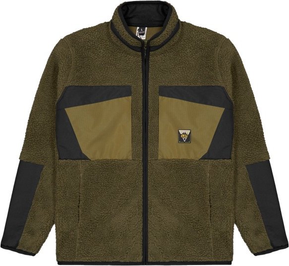 Picture - Pmbton Zip Fleece - Fleecejacke Gr L oliv