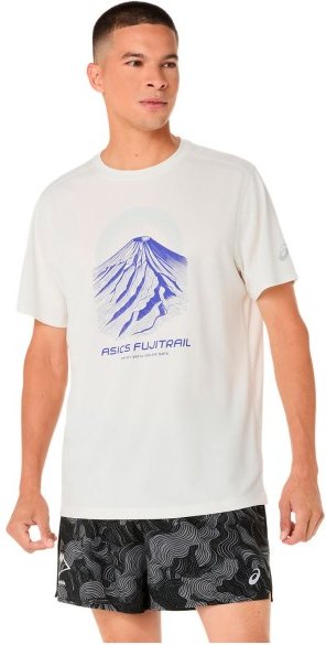 Asics - Fujitrail Logo S/S Top - Laufshirt Gr XL weiß