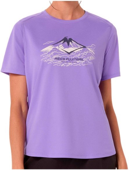 Asics - Women's Fujitrail Logo S/S Top - Laufshirt Gr S lila