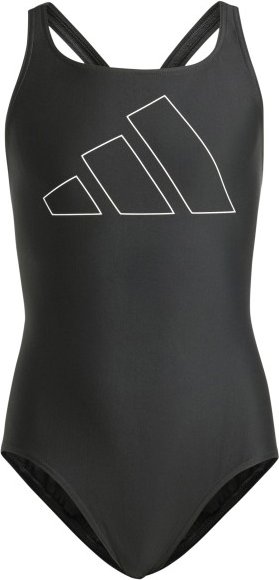 adidas - Kid's Big Bars Suit - Badeanzug Gr 116 schwarz/grau