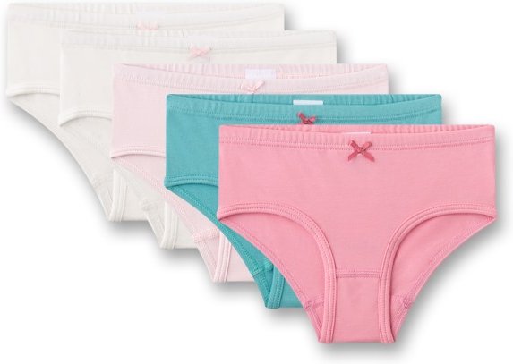 Thumbnail - Sanetta - Kid's Set Hipslip 337222 5er Pack - Unterhose Gr 104 rosa/weiß