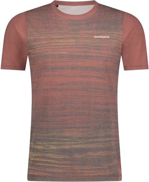 Thumbnail - Shimano - Spazio Short Sleeves Jersey Printed - Radtrikot Gr 3XL braun