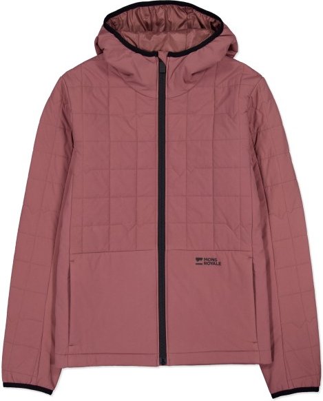 Thumbnail - Mons Royale - Women's Canyon Merino Insulated Hooded Jacket - Merinojacke Gr XL rot