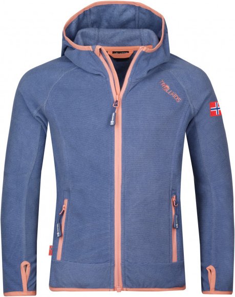 Trollkids - Girls Sandefjord Jacket - Fleecejacke Gr 128 blau