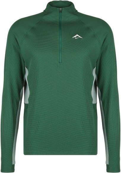 Nike - Trail Dri-Fit 1/2-Zip - Laufshirt Gr S grün