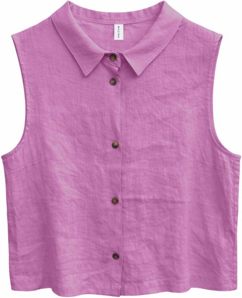 Mazine - Women's Sleeveless Linen Shirt - Bluse Gr XL lila/rosa