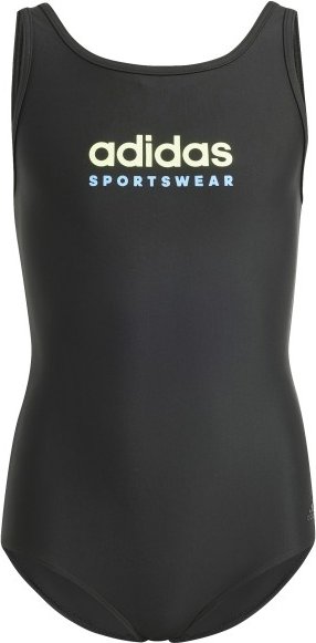 Thumbnail - adidas - Kid's Sportswear Ubsuit - Badeanzug Gr 128 schwarz/grau