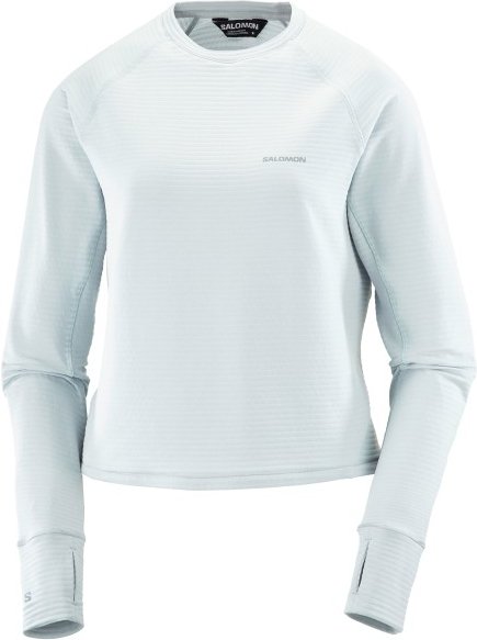 Salomon - Women's Sntial Lightwarm Crew Neck - Fleecepullover Gr S grau/weiß