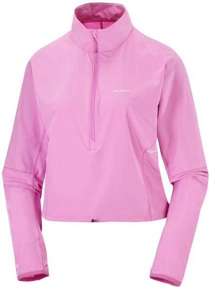 Salomon - Women's Sense Aero Hybrid Cropped - Laufshirt Gr M rosa