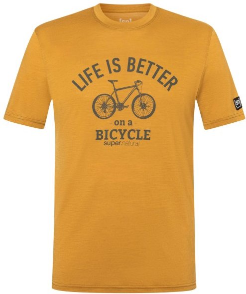 super.natural - Better Bike Tee - Merinoshirt Gr 52 - L gelb