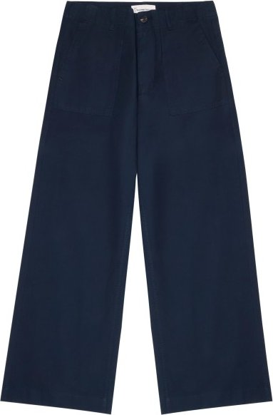 Thumbnail - KnowledgeCotton Apparel - Women's Posey Wide Slub Yarn - Freizeithose Gr 40 blau