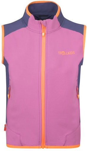 Trollkids - Kid's Balestrand Vest - Windweste Gr 176 rosa