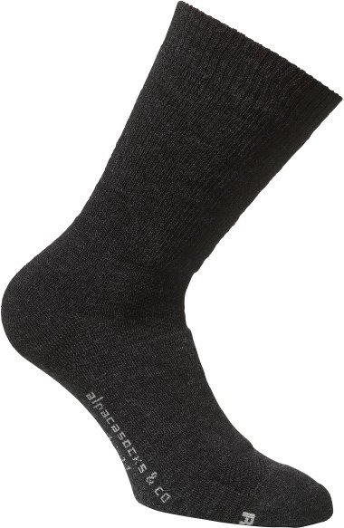 Thumbnail - Alpacasocks&Co - Merino Hiking 2-Pack Solid - Merinosocken Gr 45-48 schwarz