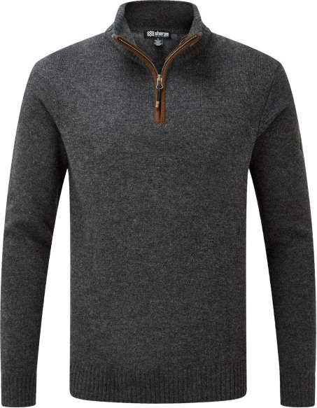 Thumbnail - Sherpa - Kantega Quarter Zip Sweat - Merinopullover Gr XL schwarz/grau
