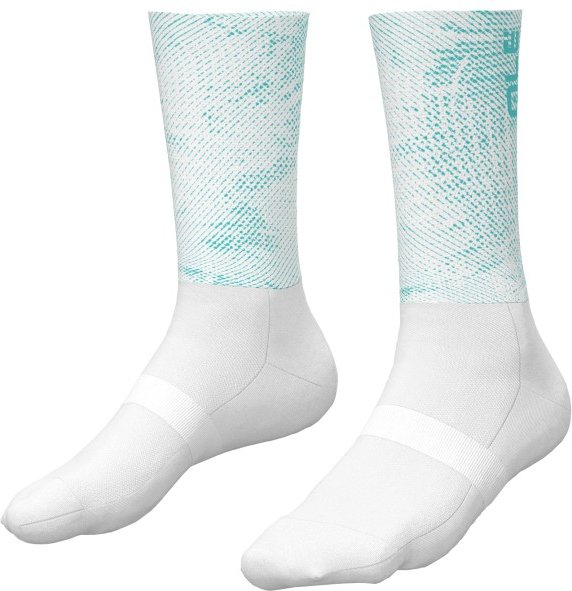 Alé - 21cm Aero Socks - Radsocken Gr 44-47 - L grau/weiß