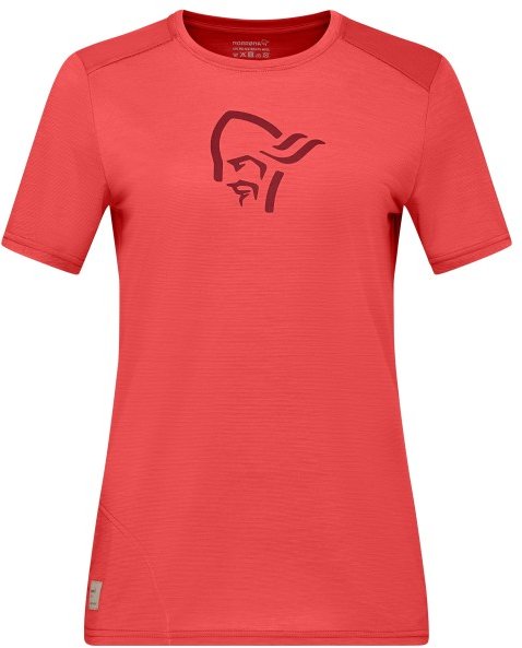 Norrøna - Women's Femund Equaliser Merino T- Shirt - Merinoshirt Gr S paprika