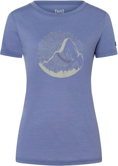 Thumbnail - super.natural - Women's Mountain Mandala Tree Tee - Merinoshirt Gr L lila