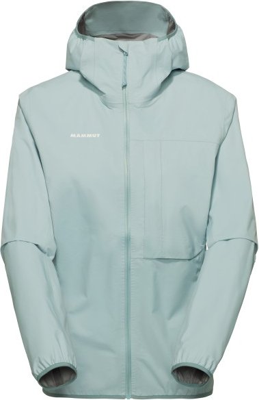 Mammut - Women's Ducan Light Hardshell Hooded Jacket - Regenjacke Gr L grau/türkis