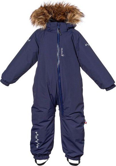 Thumbnail - Isbjörn - Kid's Toddler Padded Jumpsuit with Fur - Overall Gr 80 blau