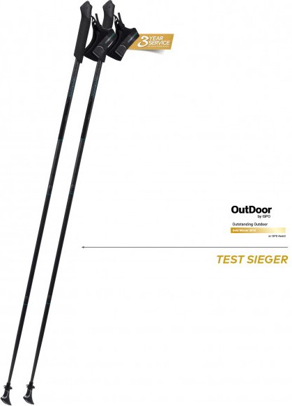 Thumbnail - Komperdell - Traveller FXP - Nordic Walking Stöcke Gr 115 cm schwarz