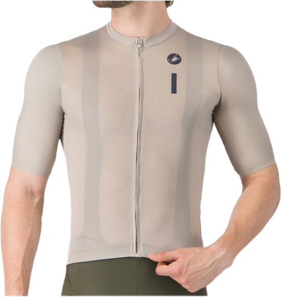 Castelli - Drittone Logo Jersey - Radtrikot Gr 3XL beige