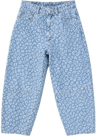 Mazine - Women's Printed Barrel Leg Denim Pants - Jeans Gr XS blau