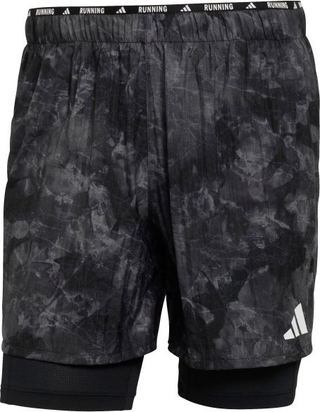 adidas - Adi365 Spray Dye 2in1 Shorts - Laufshorts Gr S schwarz/grau