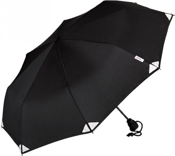 EuroSchirm - Light Trek - Regenschirm schwarz/ reflective