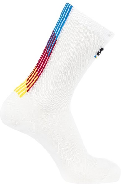 Thumbnail - Salomon - Pulse Race Flag Crew - Laufsocken Gr 45-47 weiß