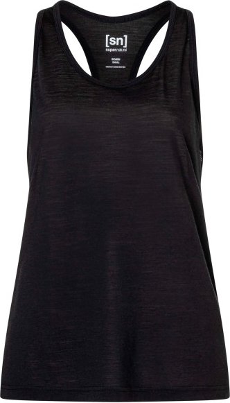 super.natural - Women's Loose Tanktop - Merinoshirt Gr XL schwarz