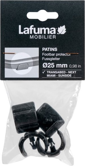 Lafuma Mobilier - Caps for Transabed / Next / Miami - Campingmöbel-Zubehör Gr 4 x Ø 25 mm noir